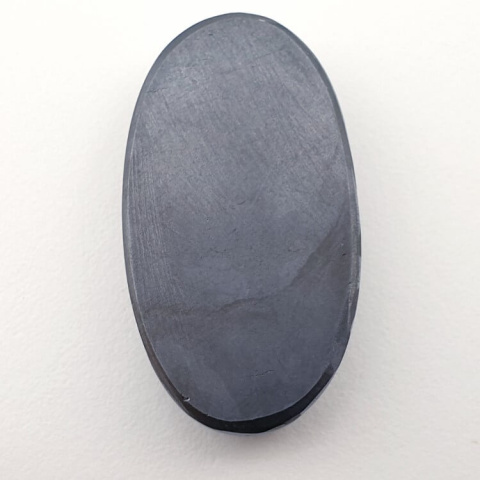 Precious shungite faceted cabochon 33x18 mm no 19 Precious shungite faceted cabochon 33x18 mm no 19