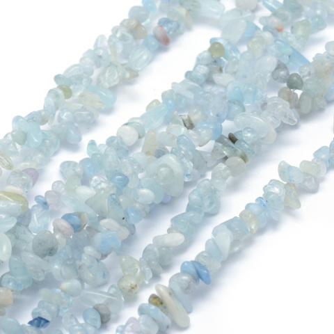 Aquamarine chopped 3-8 mm string 80 cm Aquamarine chopped 3-8 mm string 80 cm
