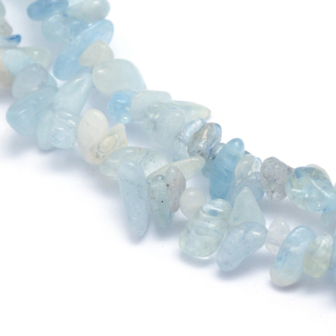 Aquamarine chopped 3-8 mm string 80 cm Aquamarine chopped 3-8 mm string 80 cm