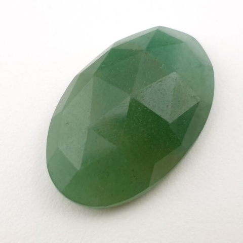 Green aventurine faceted cabochon 27x18 mm no 16 Green aventurine faceted cabochon 27x18 mm no 16