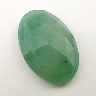 Aventurine green faceted cabochon 28x18 mm no 17