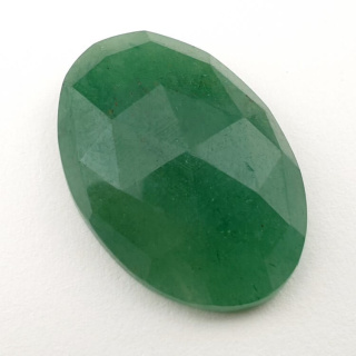 Aventurine green faceted cabochon 28x19 mm no 14