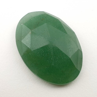 Aventurine green faceted cabochon 28x20 mm no. 30
