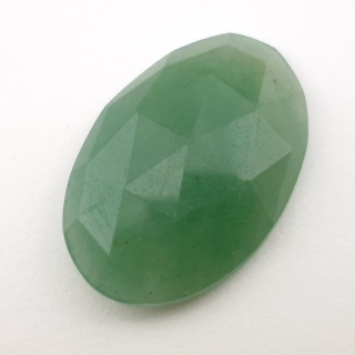 Aventurine green faceted cabochon 29x20 mm no. 33