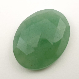 Aventurine green faceted cabochon 29x22 mm no. 31
