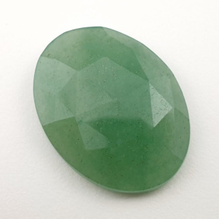 Aventurine green faceted cabochon 29x22 mm no. 31