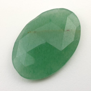 Aventurine green faceted cabochon 30x20 mm no. 23