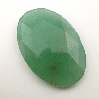 Aventurine green faceted cabochon 30x20 mm no. 23