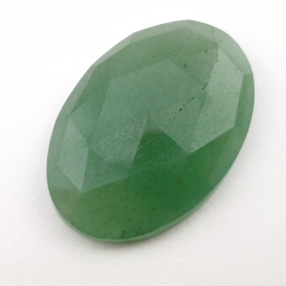 Aventurine green faceted cabochon 30x21 mm no. 12