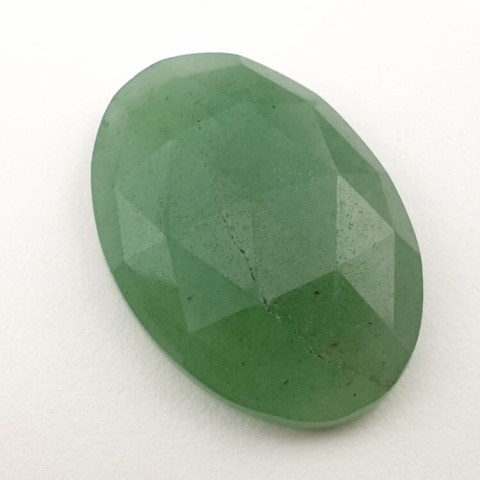 Green aventurine faceted cabochon 30x21 mm no 12 Green aventurine faceted cabochon 30x21 mm no 12
