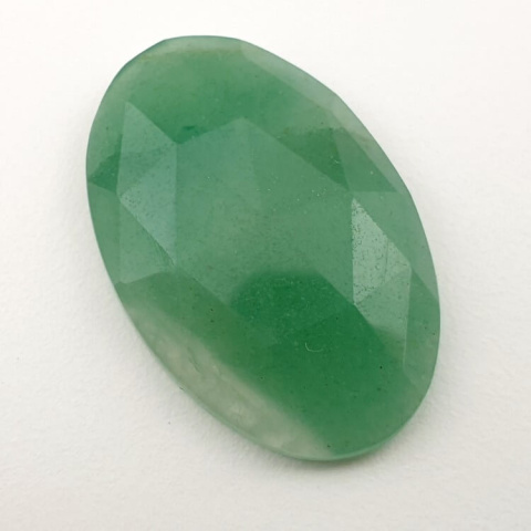 Green aventurine faceted cabochon 31x20 mm no 2 Green aventurine faceted cabochon 31x20 mm no 2