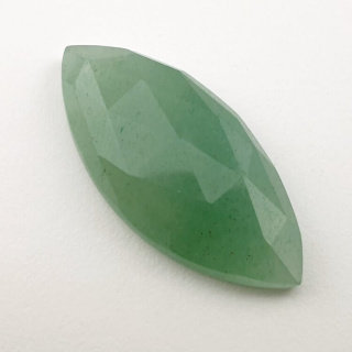 Green aventurine faceted cabochon 33x15 mm no 15