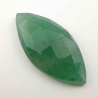 Green aventurine faceted cabochon 34x16 mm no 5
