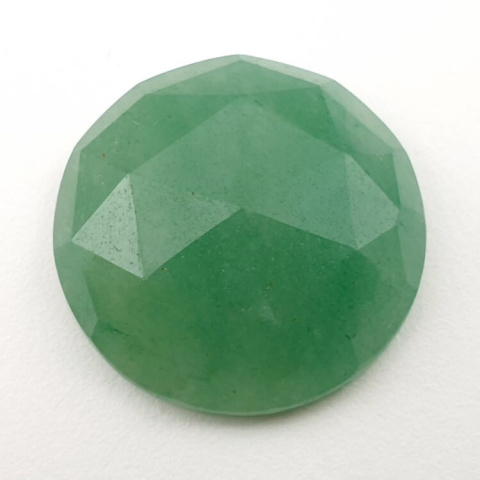 Green aventurine faceted cabochon fi 24 mm no 18 Green aventurine faceted cabochon fi 24 mm no 18