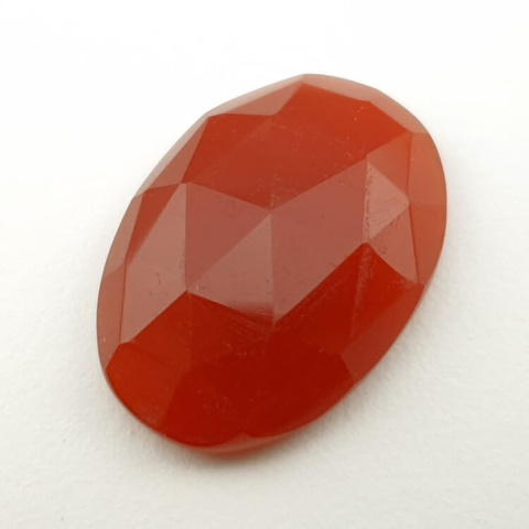 Carnelian faceted cabochon 23x17 mm no 46 Carnelian faceted cabochon 23x17 mm no 46