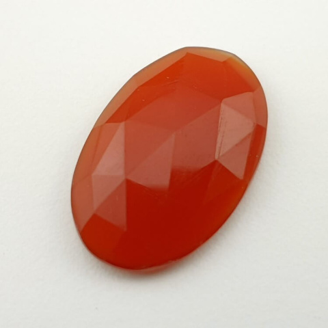 Carnelian faceted cabochon 26x17 mm no 34 Carnelian faceted cabochon 26x17 mm no 34