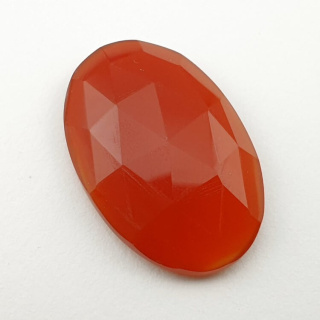 Carnelian faceted cabochon 26x17 mm no 34