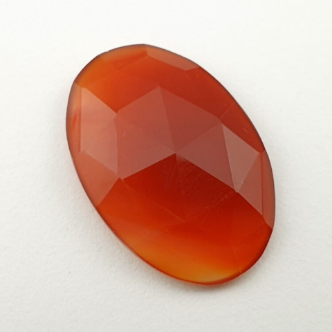 Carnelian faceted cabochon 26x17 mm no 40 Carnelian faceted cabochon 26x17 mm no 40