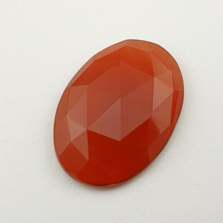 Carnelian faceted cabochon 26x18 mm no 22