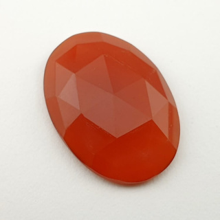 Carnelian faceted cabochon 26x18 mm no 22