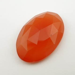 Carnelian faceted cabochon 27x18 mm no 43