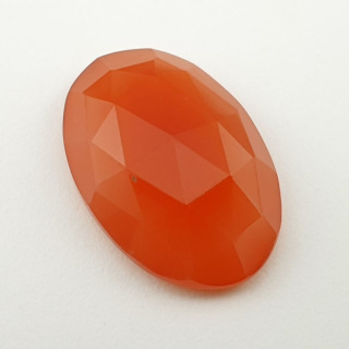 Carnelian faceted cabochon 27x18 mm no 43