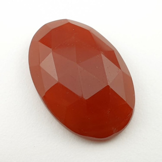 Carnelian faceted cabochon 28x18 mm no 16