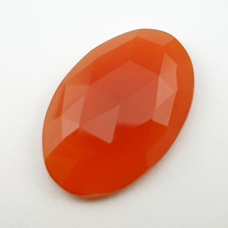 Carnelian faceted cabochon 28x19 mm no 23