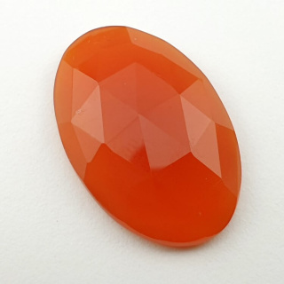 Carnelian faceted cabochon 28x19 mm no 23