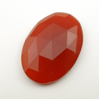 Carnelian faceted cabochon 28x19 mm no 28