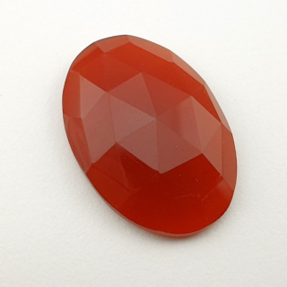 Carnelian faceted cabochon 28x19 mm no 28
