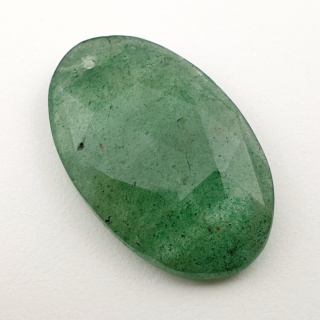 Faceted aventurine quartz with hole 29x18 mm no 35