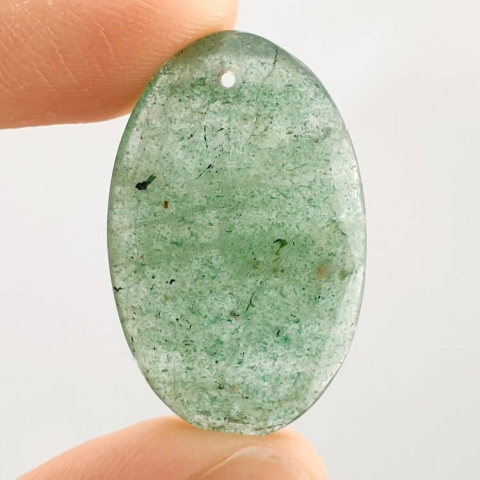 Kwarc awenturynowy fasetowany z dziurką 29x18 mm nr 35 Kwarc awenturynowy fasetowany z dziurką 29x18 mm nr 35