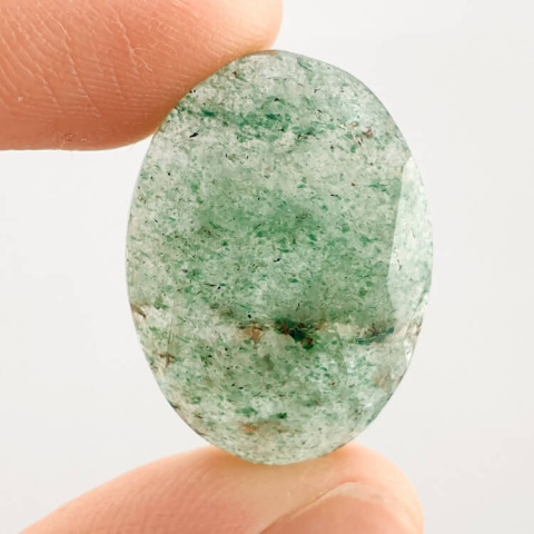 Aventurine quartz faceted cabochon 24x17 mm no. 12 Aventurine quartz faceted cabochon 24x17 mm no. 12