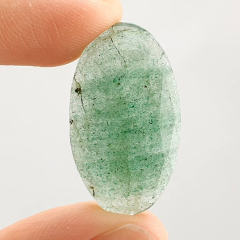 Aventurine quartz faceted cabochon 28x16 mm no 34 Aventurine quartz faceted cabochon 28x16 mm no 34