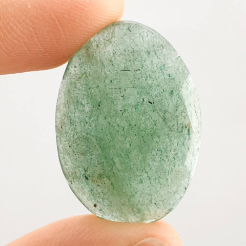 Aventurine quartz faceted cabochon 28x19 mm no. 3 Aventurine quartz faceted cabochon 28x19 mm no. 3