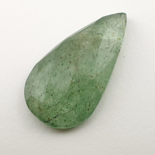 Aventurine quartz faceted cabochon 29x15 mm no 21