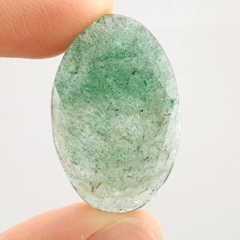 Aventurine quartz faceted cabochon 29x18 mm no. 18 Aventurine quartz faceted cabochon 29x18 mm no. 18