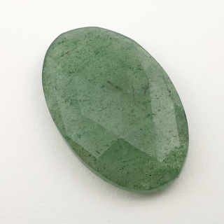 Aventurine quartz faceted cabochon 30x19 mm no 27