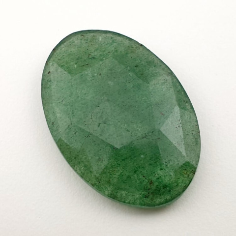 Aventurine quartz faceted cabochon 30x21 mm no. 5 Aventurine quartz faceted cabochon 30x21 mm no. 5