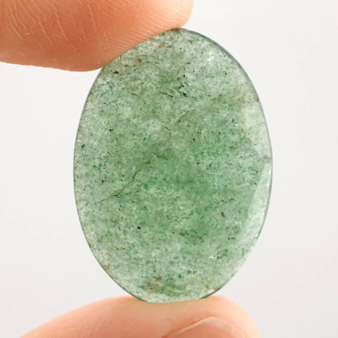 Aventurine quartz faceted cabochon 30x21 mm no. 5 Aventurine quartz faceted cabochon 30x21 mm no. 5