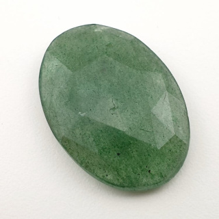 Aventurine quartz faceted cabochon 30x22 mm no 1