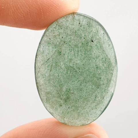 Aventurine quartz faceted cabochon 30x22 mm no. 1 Aventurine quartz faceted cabochon 30x22 mm no. 1