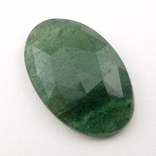 Aventurine quartz faceted cabochon 31x20 mm no 26