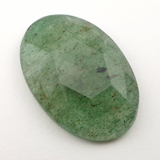Aventurine quartz faceted cabochon 32x21 mm no 19