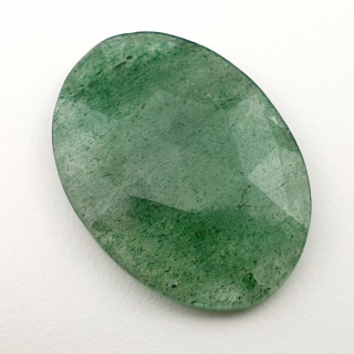 Aventurine quartz faceted cabochon 32x23 mm no 23