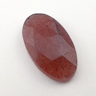 Strawberry quartz faceted cabochon 24x14 mm no 26