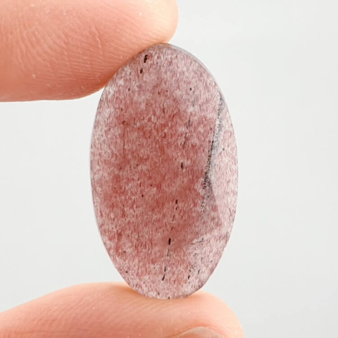 Strawberry quartz faceted cabochon 24x14 mm no 26 Strawberry quartz faceted cabochon 24x14 mm no 26