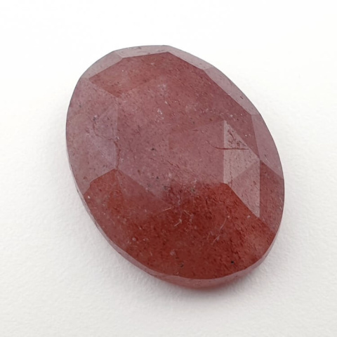 Strawberry quartz faceted cabochon 24x18 mm no 25 Strawberry quartz faceted cabochon 24x18 mm no 25