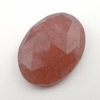 Strawberry quartz faceted cabochon 25x18 mm no 27
